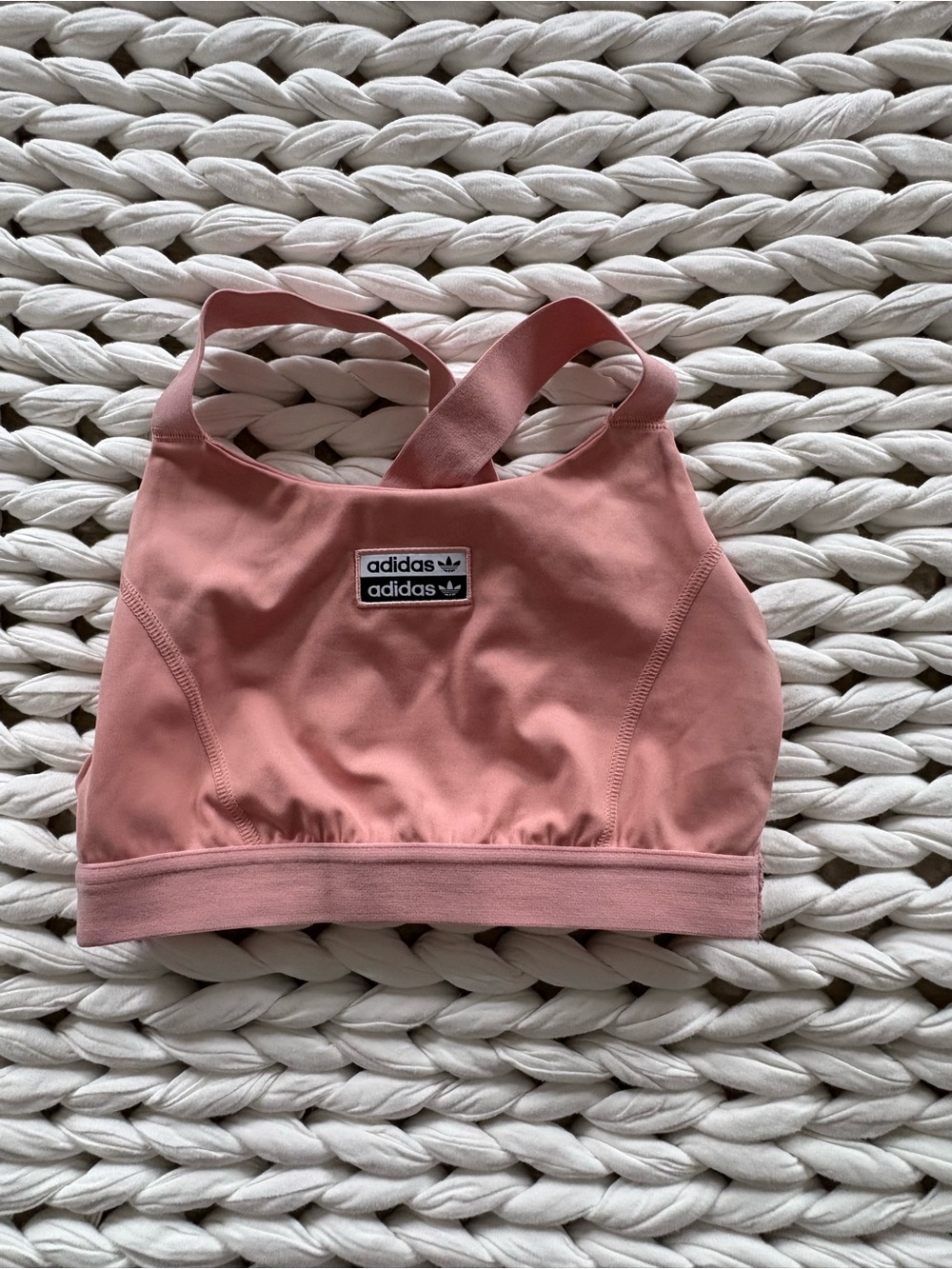 adidas Pink Sports Bra - Light Rose Crop Support
